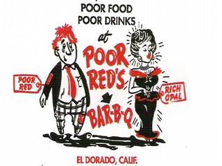 Poor Red Menu Map and Directions to Poor Red's Bar-B-Q in El Dorado, CA 95623